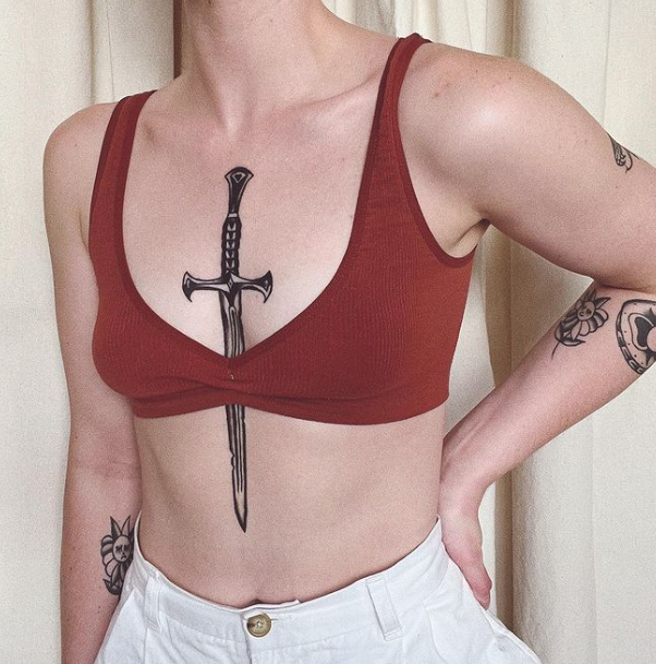 61 Incredible Sword Dagger Knife Tattoo Design For Both Men And Women - Psycho Tats